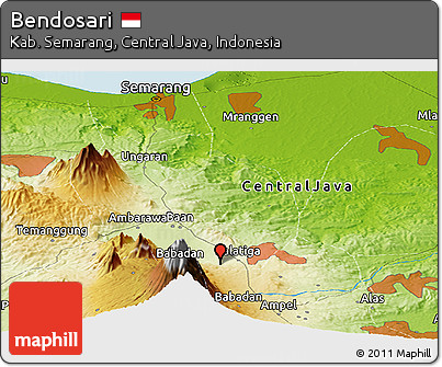 Physical Panoramic Map of Bendosari