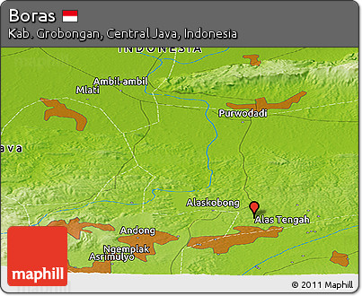 Physical Panoramic Map of Boras