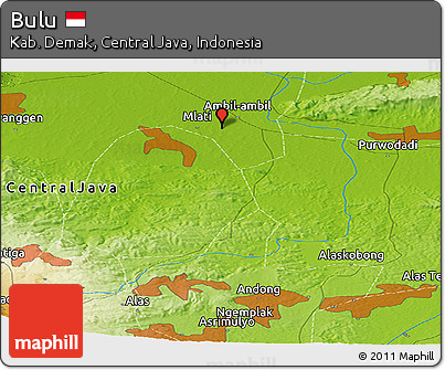 Physical Panoramic Map of Bulu