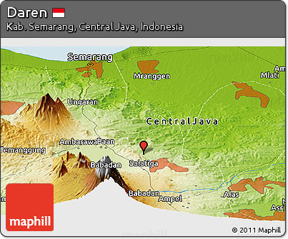Physical Panoramic Map of Daren