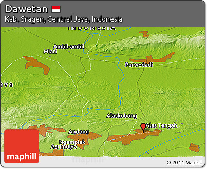 Physical Panoramic Map of Dawetan