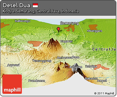 Physical Panoramic Map of Desel Dua