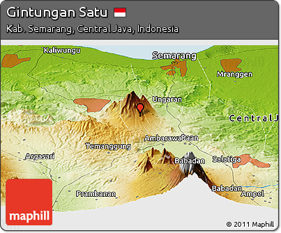Physical Panoramic Map of Gintungan Satu