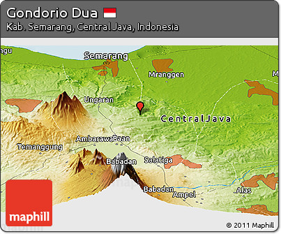 Physical Panoramic Map of Gondorio Dua