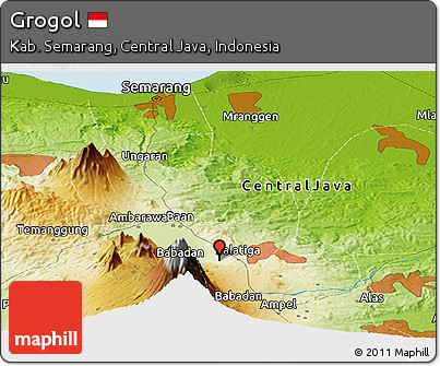 Physical Panoramic Map of Grogol