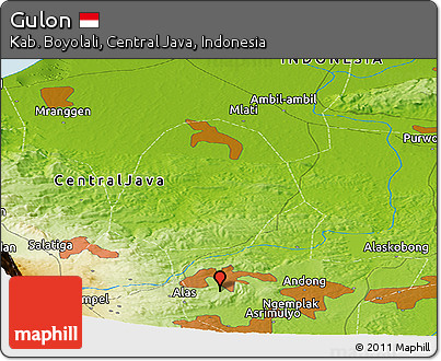 Physical Panoramic Map of Gulon