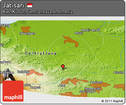 Physical Panoramic Map of Jatisari