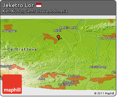 Physical Panoramic Map of Jeketro Lor