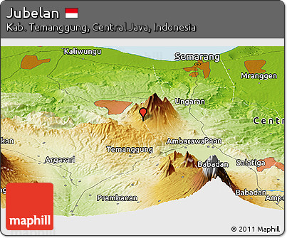 Physical Panoramic Map of Jubelan