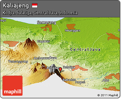 Physical Panoramic Map of Kaliajeng