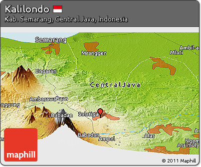 Physical Panoramic Map of Kalilondo