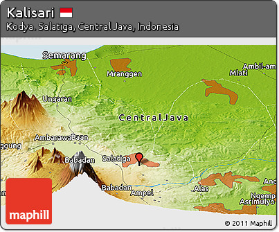 Physical Panoramic Map of Kalisari