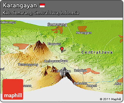 Physical Panoramic Map of Karangayan