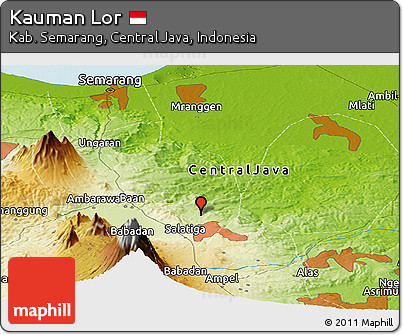 Physical Panoramic Map of Kauman Lor