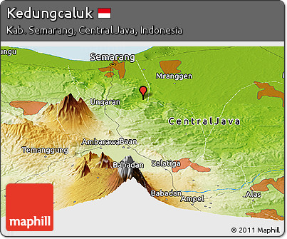 Physical Panoramic Map of Kedungcaluk