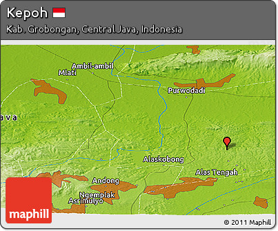Physical Panoramic Map of Kepoh