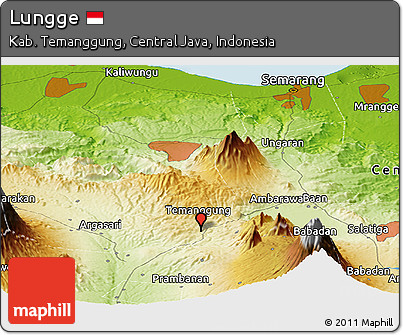 Physical Panoramic Map of Lungge