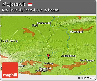 Physical Panoramic Map of Mojosawit