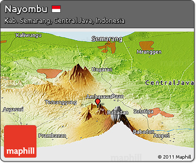Physical Panoramic Map of Nayombu
