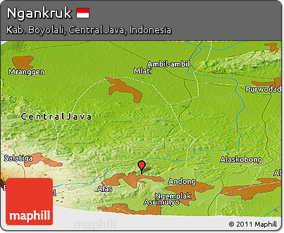 Physical Panoramic Map of Ngankruk