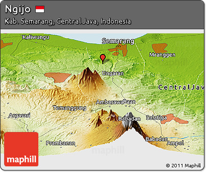 Physical Panoramic Map of Ngijo