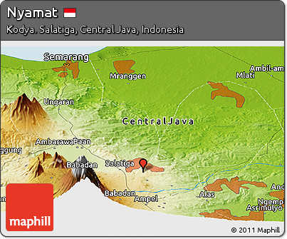 Physical Panoramic Map of Nyamat