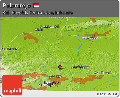 Physical Panoramic Map of Pelemrejo
