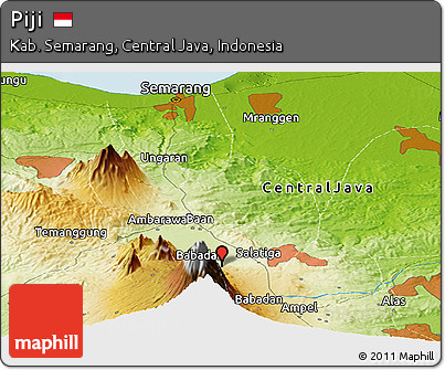 Physical Panoramic Map of Piji