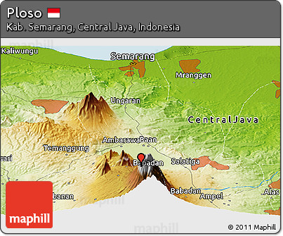 Physical Panoramic Map of Ploso