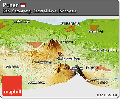 Physical Panoramic Map of Puser