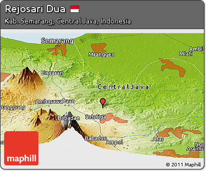 Physical Panoramic Map of Rejosari Dua