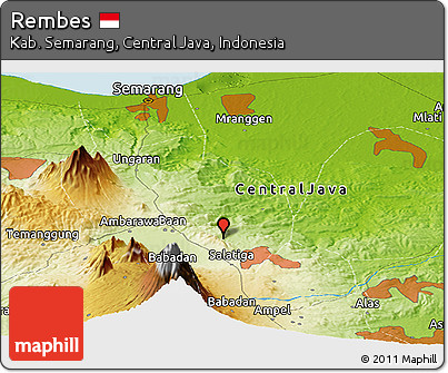 Physical Panoramic Map of Rembes
