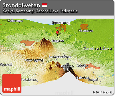 Physical Panoramic Map of Srondolwetan
