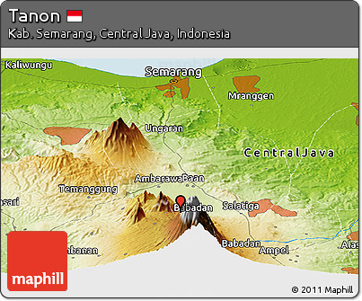 Physical Panoramic Map of Tanon