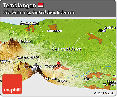 Physical Panoramic Map of Temblangan