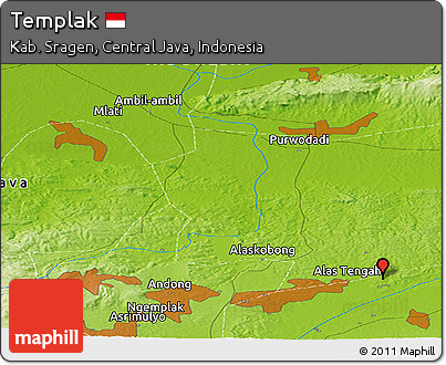 Physical Panoramic Map of Templak