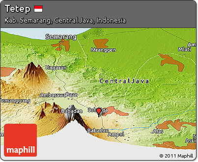 Physical Panoramic Map of Tetep