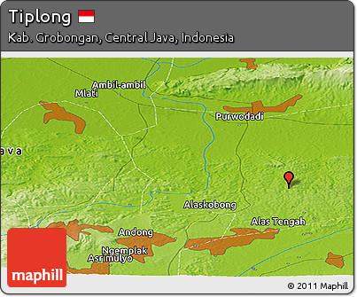 Physical Panoramic Map of Tiplong