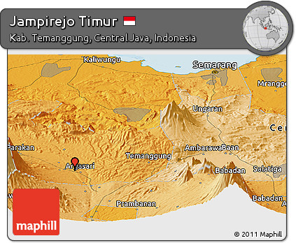 Political Panoramic Map of Jampirejo Timur