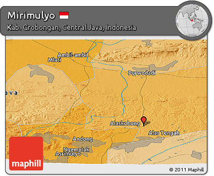 Political Panoramic Map of Mirimulyo