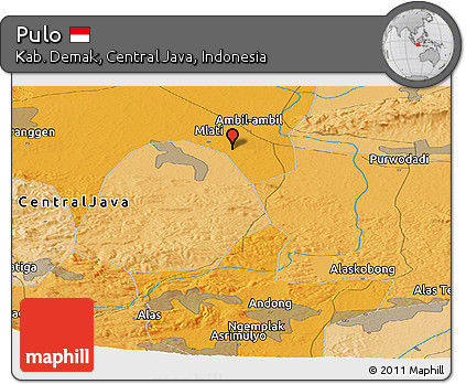 Political Panoramic Map of Pulo