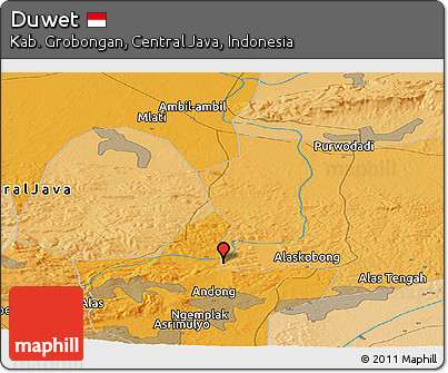 Political Panoramic Map of Duwet