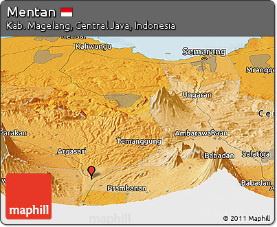 Political Panoramic Map of Mentan
