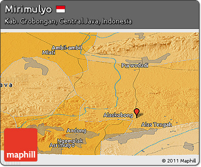 Political Panoramic Map of Mirimulyo