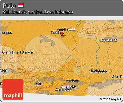 Political Panoramic Map of Pulo