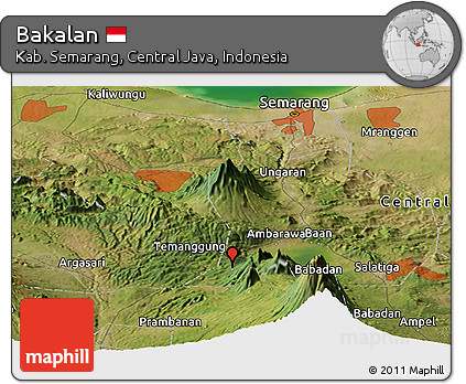 Satellite Panoramic Map of Bakalan