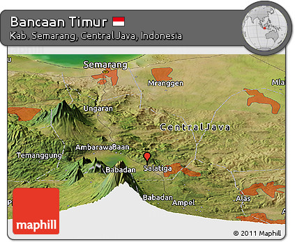Satellite Panoramic Map of Bancaan Timur