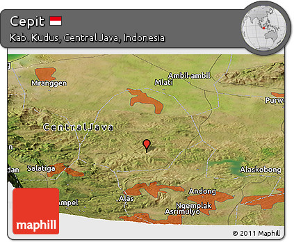 Satellite Panoramic Map of Cepit