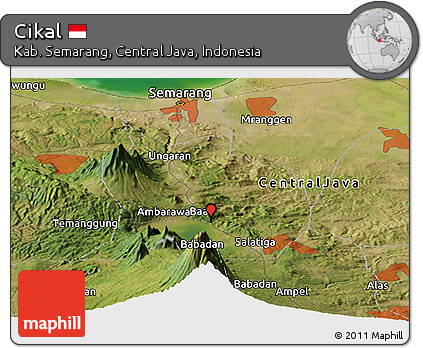 Satellite Panoramic Map of Cikal