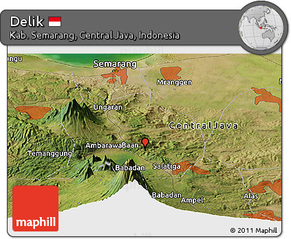 Satellite Panoramic Map of Delik